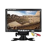 7 Zoll Kleiner CCTV Monitor, Kenowa 800x480 TFT LCD HD Farbe Bildschirm AV Auto-Monitor für DSLR, CCTV Kamera, DVD, Auto Rückfahrkamera, Überwachung Kamera mit Stand, Fernbedienung und 2 AV-Eingang