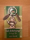 Depesche 7518-004 Schutzengel Schlüssel-Anhänger aus Metall, Glücksbringer mit Engel, Schlüsselring und liebevoller Botschaft, zum Verschenken an Familienmitglieder, Freunde und Bek