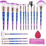 Make up Pinsel Set 16 Pcs Pinselset Makeup Schminkpinsel Set Synthetische Rouge Contour Foundation Concealer Lidschatten Pinsel mit Make up Schw