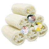 6 Stücke Luffa Schwamm, Natürliche Luffa Gurke Schwamm Entfernen Dead Skin zur Bad und Dusche, 10cm Luffaschwamm Peeling Naturschwamm Perfekt für Körperpflege, Deko, Küche Scrubber und Luffa S