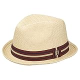 Old Glory Herren Peter Grimm – Depp Brown Fedora, Elfenbein - beige - Größe: Small/M