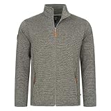 Linea Primero Strickfleece Strickjacke Strick Fleecejacke Outdoor Sweatshirt Herren LACEWOOD Men Farbe grau, Größe 58