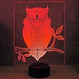 3D Illusion Lampe Nachtlicht Adler LED Nachtlichter Kinder Geschenk Home Decor Nachtlampe Neben Tischlampe 7 Farben Schalter Schreibtisch Dekoration Geburtstagsgeschenk Spielzeug