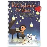 100 Kinderlieder für Klavier- beliebte Melodien & Hits aus Film und TV Noten, Songbook für Klavier - mit herzförmiger Notenklammer - ISBN: 9783954561971