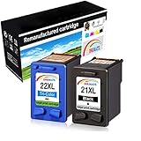 INKMATE HP 21XL 22XL Combo pack Remanufactured Tintenpatrone für HP 21 22 XL Set Tinte für HP Deskjet F4180 F2280 F380 F2180 D2460 D2360 3940 D1460 D1530, HP Fax 3180 HP PSC 1410 1402 Drucker 2-Pack