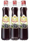 YO Sirup Schwarze Ribisel / Johannisbeere (6 x 700 ml) – 1x Flasche ergibt bis zu 5 Liter Fertiggetränk – ohne Süßungsmittel, Farb- & Konservierungsstoffe, veg