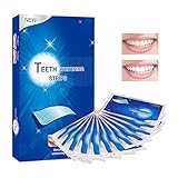 Zahnaufhellung Strips, White Stripes, Zahnbleaching Strips, Teeth Whitening Natural mit Minzgeschmack zur Verbesserung von Kaffee, Teeflecken und Erfrischung des Atems, 28 Stück