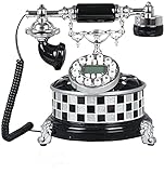 TAIDENG Telefon Dekor Modell Home Schreibtisch Dekoration Telefon Europäischen Stil Festnetztelefon Home Fixed Retro Creative Vintage Antike Telefon (Color : Black, Size : L25CM*H26CM)