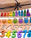 Jaques of London Zählen und Stapeln Montessori Spielzeug | Holz Lernspielzeug für 2 3 4 Jahre | Seit 1795