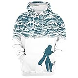 XDJSD Herren Pullover Hoodie Herren Große Größe Pullover Langarm T-Shirt Pullover Mode Printed Top