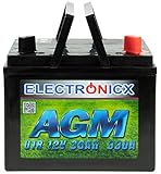 Electronicx 30Ah AGM Batterie Rasentraktor Aufsitzmäher Batterie Starterbatterie 12V Akku Batterie 12v 30ah Rasentraktor Rasenmäher wie Gel B