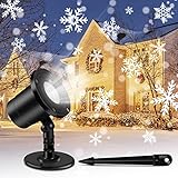 Led projektor weihnachten außen, EUKSRH Schneeflocke Projektor Lampe, IP65 Wasserdichter, Außen und Innen, Schneefall Effektlicht, Led Projektor Lichter für Party Garten, Halloween, Weihnachten Dek