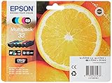 Epson Original 33 Tinte Orange (XP-530 XP-630 XP-635 XP-830 XP-540 XP-640 XP-645 XP-900 XP-7100, Amazon Dash Replenishment-fähig) Multipack 5-farbig