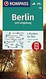 KOMPASS Wanderkarte Berlin und Umgebung: 4 Wanderkarten 1:50000 im Set inklusive Karte zur offline Verwendung in der KOMPASS-App. Fahrradfahren. (KOMPASS-Wanderkarten, Band 700)