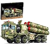 Myste Technik Panzer Bausteine, 900 Teile Militär HQ-9 Luftverteidigungsrakete Fahrzeug DIY Montage Armeefahrzeuge, Baukasten Klemmbausteine Kompatibel mit Lego Technik