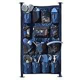 Harrison Howard Equine Long Trailer Door Caddy 1680D Durable Fabric with 14 Pockets Horse Trailer Door Caddy Grooming Bag Stall Organizer-Tief M