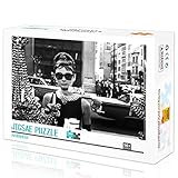 Audrey Hepburn Puzzle 1000 Teile, Geschicklichkeitsspiel für die ganze Familie, farbenfrohes Legespiel, Erwachsenenpuzzle ab Geschenk zu Weihnachten 38x26