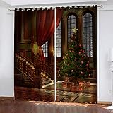 YTSDBB Blickdicht Gardinen für Schlafzimmer Hausdekoration zu Weihnachten B 200 x H 160 cm 3D Digitaldruck Druckmuster Öse Thermisch isoliert 90% für Schlafzimmer Wohnzimmer ​Kinderzimmer Junge mit M