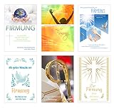 Edition Seidel Set 6 exklusive Karten zur Firmung mit Umschlag (Doppelkarten/Klappkarten mit Briefumschlag)
