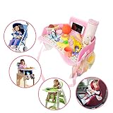DQTYE Kinder spielen Tabletts für Autos lernen Lernspielzeug spielen Tablett Lap Schreibtisch Zeichnung Snack spielen Tabletts mit Mesh-Taschen - R