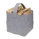 BJYX Kaminholzkorb Filz Filzkorb 36 x 40 x 40 cm Kaminholz Tasche 15 kg Tagkraft G