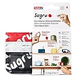 Sugru by tesa - Formbarer Allzweckkleber, 3er-Pack, 3 x 3,5 g, Schwarz, Weiß & Rot - vielseitige Klebeknete - zum Reparieren, Kleben und zum Befestigen ohne B