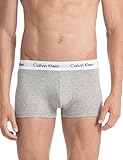 Calvin Klein Underwear Herren Hüft-Shorts 3er Pack - Cotton Stretch, Mehrfarbig (Schwarz / Weiß / Grau meliert), M