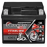 BlackMax CTX4L-BS Motorradbatterie YTX4L-BS GEL 12V 4Ah Roller Batterie 50314