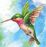 DD5-031 Diamond Dotz Kolibri, ca. 28 x 29 cm groß, Diamond Painting, Malen mit Diamanten, funkelndes Bild zum Selbstgestalten, für Kinder und Erwachsene, b