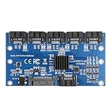 ACAMPTAR Controller Karte Motherboard Sata Erweiterungs Karte 1 Bis 5 Anschluss Sata3.0 6 Gbit/S Multiplier Sata Anschluss Riser Karten Adapter Für Comp