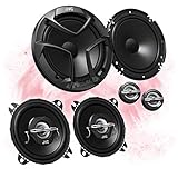 JVC Front/Heck 16,5cm/10cm Auto Lautsprecher/Boxen/Speaker Komplett-Set kompatibel für OPEL