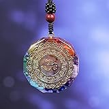 JIALEI Orgonite Anhänger OM Symbol Halskette Chakra Heilende Energie Halskette Meditation Schmuck Handmade Professionelle Dropshipping Anhänger Halsketten Schmuck