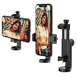 Anozer Handy Stativ Adapter Handyhalterung Stativ mit Standard 1/4' -20 Schraubenkopf für Stativ Tripod Selfie Stick Einbeinstativ Ringlicht, mit Verstellbarer Klemme für iPhone, Samsung, Huawei usw