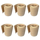 workingHOUSE Polyrattan-Sichtschutzstreifen, Sichtschutz für Doppelstabmatten Zaun, 19 x 255 cm (6 x Beige)
