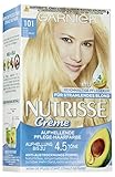 Garnier Nutrisse Creme Coloration Extra Helles Blond 101 / Färbung für Haare für permanente Haarfarbe (mit 5 nährenden Ölen), 3er Pack