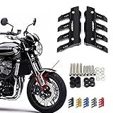 ZMMWDE Cafe Motorrad CNC Zubehör Kotflügel Seitenschutz Block Front Kotflügel Anti-Fall Slider ,Für Kawasaki Z900rs Z900RS Schw