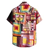 Herrenbekleidung für den Sommer, legere Knöpfe, Umlegekragen, kurzärmelig, lockeres Hemd, Tops, Gentleman, warme Herren-Poloshirt, Rugby-Shirts, Patchwork-Tops, Größe S-XXXXXXXL, Mehrfarbig4, 3XL