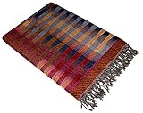 Lorenzo Cana Wolldecke Jacquard gewebt aus feinster Wolle vom Merino - Lamm Wohndecke Decke Wolle Sofadecke Kuscheldecke 140 cm x 200 cm - 9626077