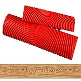 2Stück Gummi Holzmaserung Werkzeug, Nachahmung Holzmaserung Malwerkzeug, Helfen Sie mit, eine Natürliche Holzmaserung zu Schaffen, 12,7 * 4 cm + 8,7 * 3 cm (Rot)
