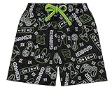 The Pyjama Factory Gaming Jungen Shorts Badehose Badeshorts mit Controller Design, Schwarz , 7 J