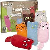 PRETTY KITTY Minz Miezen: Premium Katzenspielzeug Set aus Katzenkissen mit Katzenminze – 6X Katzen Kissen für Katzen mit getrockneter Katzenminze – Katzenminze Spielzeug für Katzen – Spielzeug
