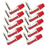 Jopwkuin Mikrofonstecker, robuster und langlebiger Mikrofonadapter Kleine Größe Einfach zu verwenden für Mischpulte(rot)