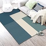 FACWAWF Retro-Design Inneneinrichtung Großer Teppich Flur Fußmatten Haarloser Teppich Wohnzimmer Großer Teppich Waschbare rutschfeste Teppichmatte 40x60