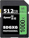 Idea SD Memory Card 512GB SDXC Card UHS-I U3 Class 10 Memory SDXC Card Data Storage Up to 95MB/S for Cameras and Laptops (512GB)