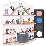 Little Moonshine Regal für Tonie Box und Tonies [DAS ORIGINAL] - Das Regal für Toniebox und bis zu 52 Tonies - Magnetisches Wandregal für Tonies - 4 passend zur Toniebox (Lilienweiß)