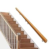 Treppengeländer, Handläufe, Industrieschiene, Handlauf für Treppen, Innenbereich, Holzhandläufe für Behinderte, ältere Kinder, Outdoor, Treppenhäuser, Geländer, Treppenstufen, Außenwandmontage, 550