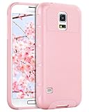 BENTOBEN Schutzhülle für Samsung Galaxy S5 (G900), dünn, robust, stoßfest, doppellagig, Hybrid-harter Polycarbonat, weiches TPU, niedlich, glänzend, Schutzhülle für Samsung Galaxy S5 (G900), Rotg