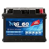 NRG Premium Autobatterie 12V 60Ah ersetzt 53AH 55AH 56AH 61AH 62AH B