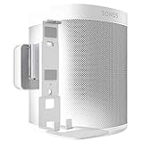 Vogel's SOUND 4201 Lautsprecher Wandhalterung für Sonos One (SL) und Play:1, Max.5 kg, Neigbar -30°/+30°, Schwenkbar bis zu 70° (links/rechts), Weiß, 1 halterung