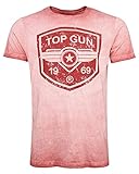 Top Gun Herren T-Shirt Logo Powerful Red,XXL